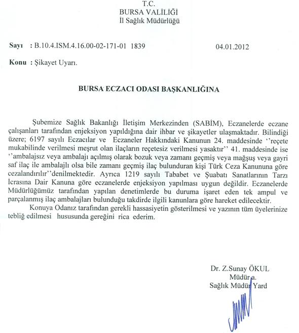 Eczanede iğne yaptırmayın Eczanede enjeksiyon yaptırmak yasaktır